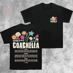 Coachella 2024 Festival Music Line Up Unisex Tshirt-2 Sided